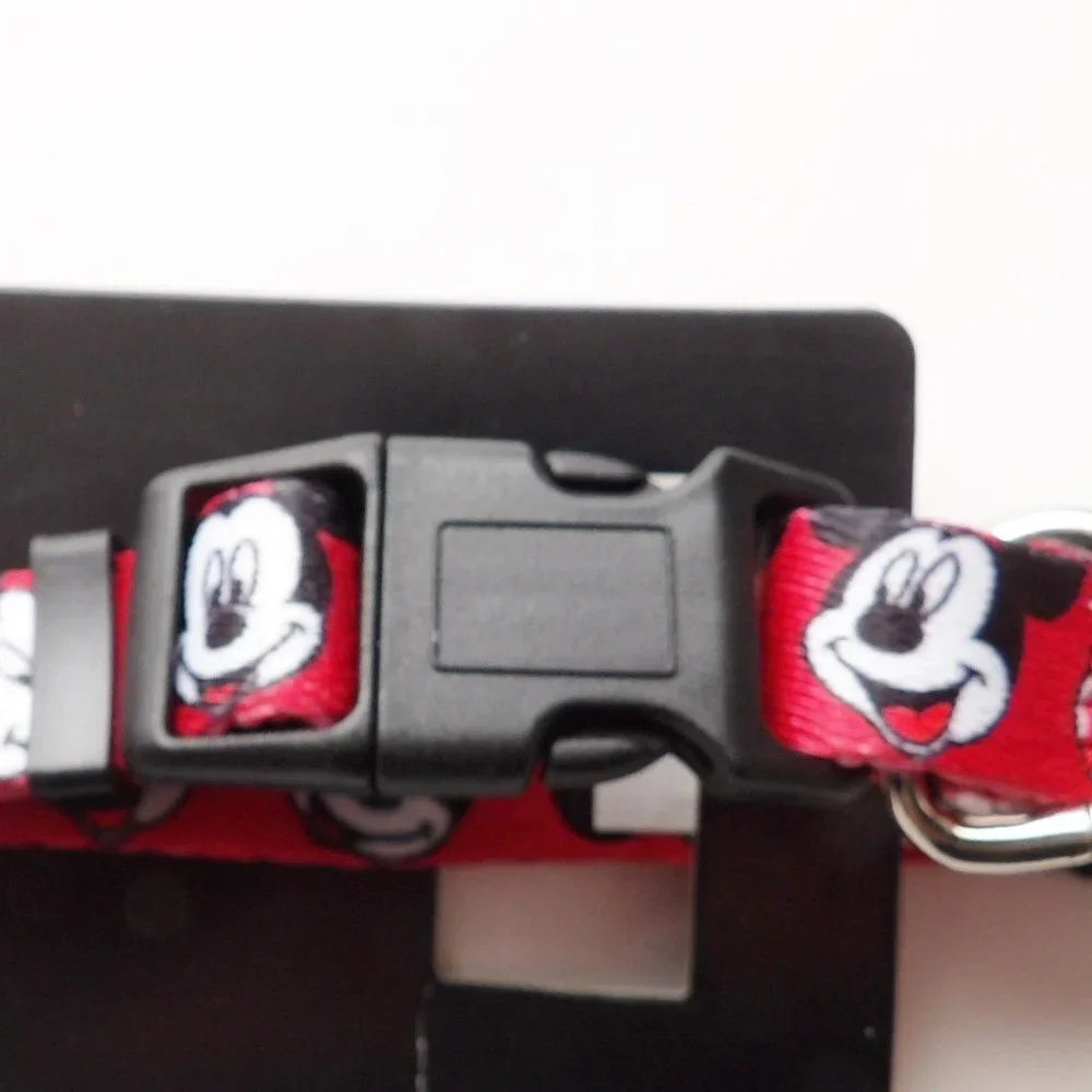 Disney Mickey Mouse Red Dog Collar Size Small NEW